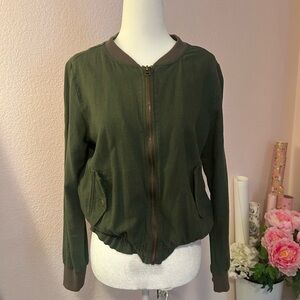 Lucky Brand Olive Bomber Jacket
